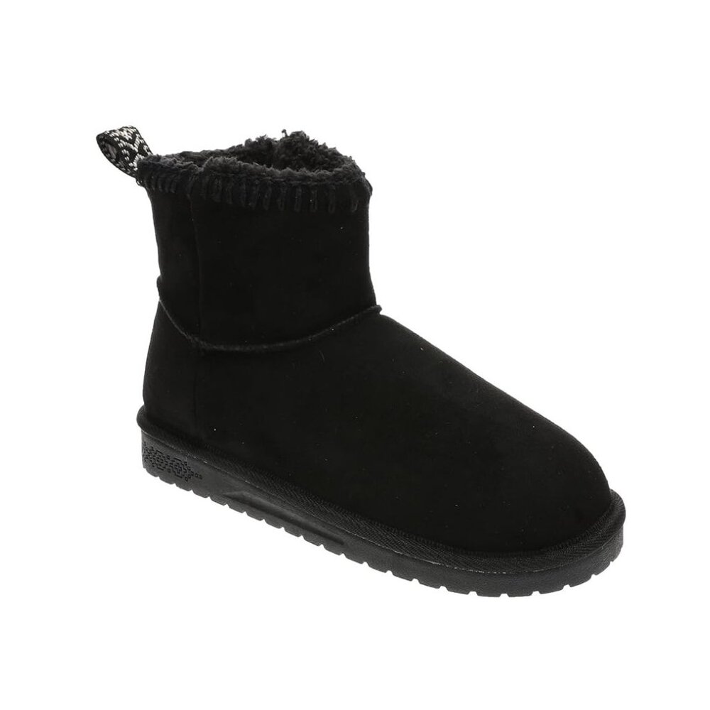 No Box MukLuk Woman's Tatum Slip On Sherpa Lined Zip Up Boot Black Sz 11 1C4345